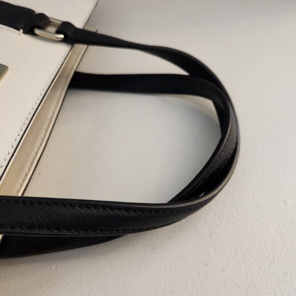 Like New Kate Spade Two-Tone Leather Shoulder Bag Satchel Purse - Picture 12 of 15